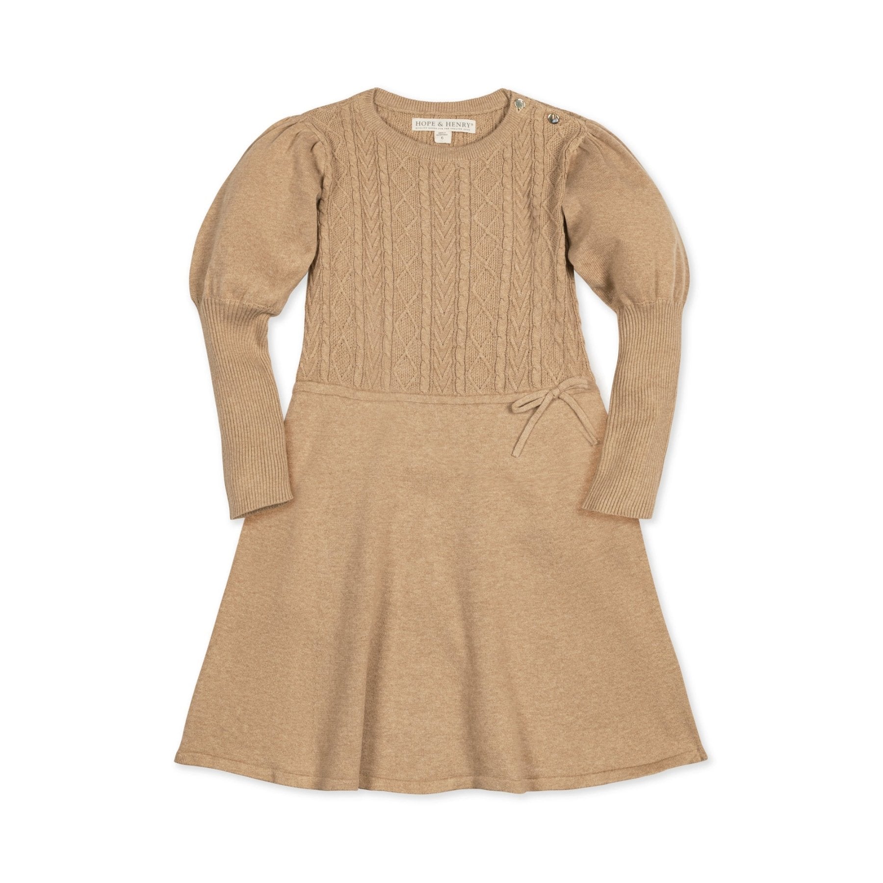 Organic Cable Knit Sweater Dress for Baby Girls - GOTS Certified Cotton - Triniskies
