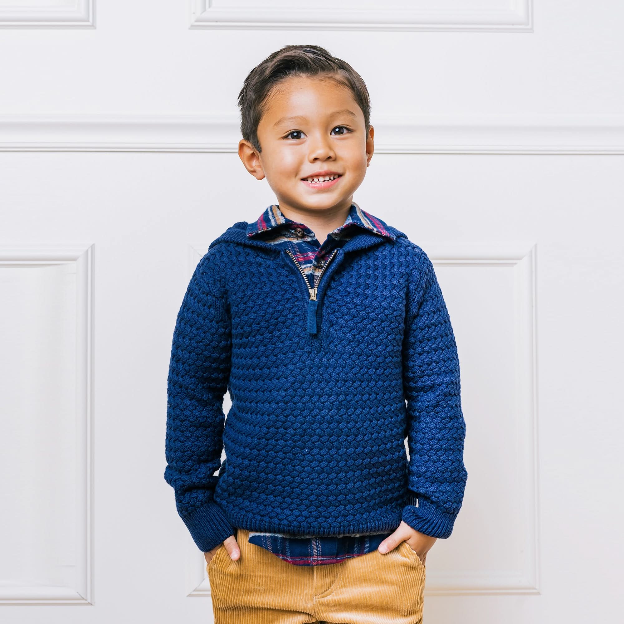 Organic Cotton Half Zip Hoodie Sweater for Boys – Hope & Henry - Triniskies