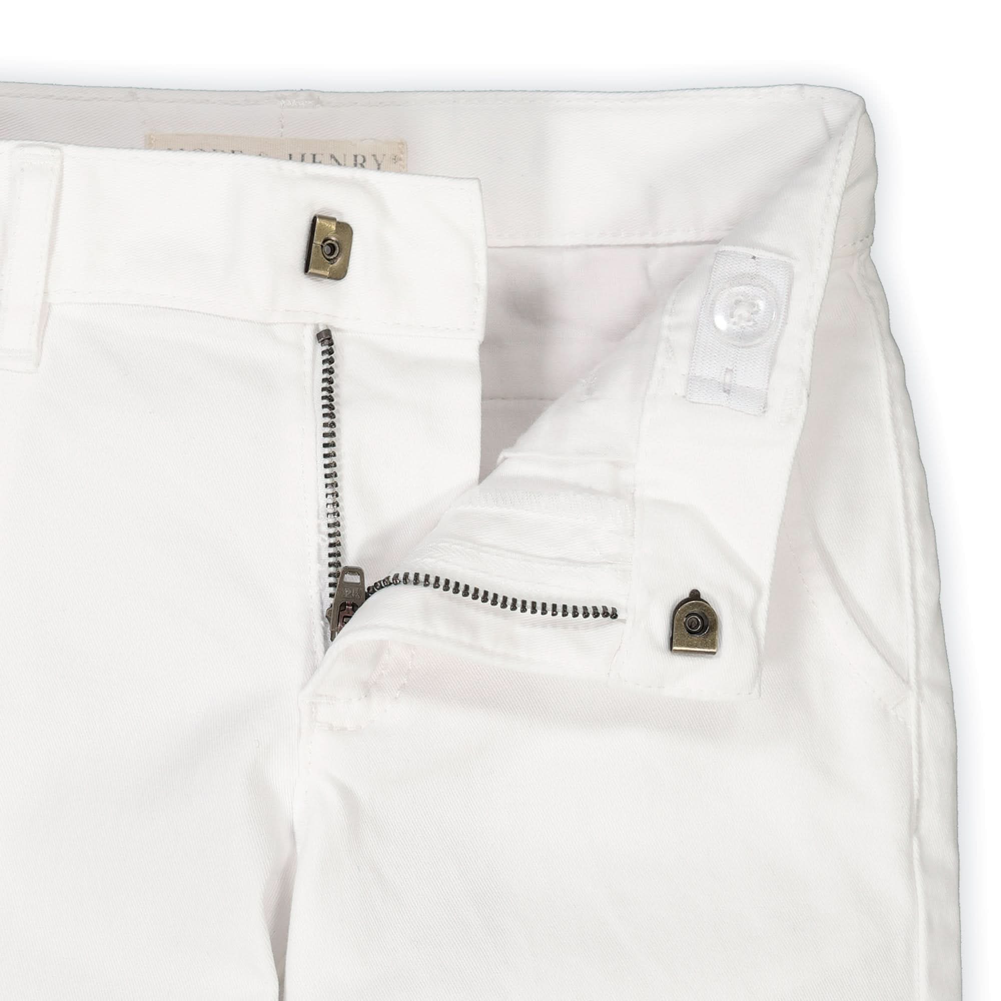 Organic Stretch Twill Chino Pants – Baby Boys’ White - Triniskies