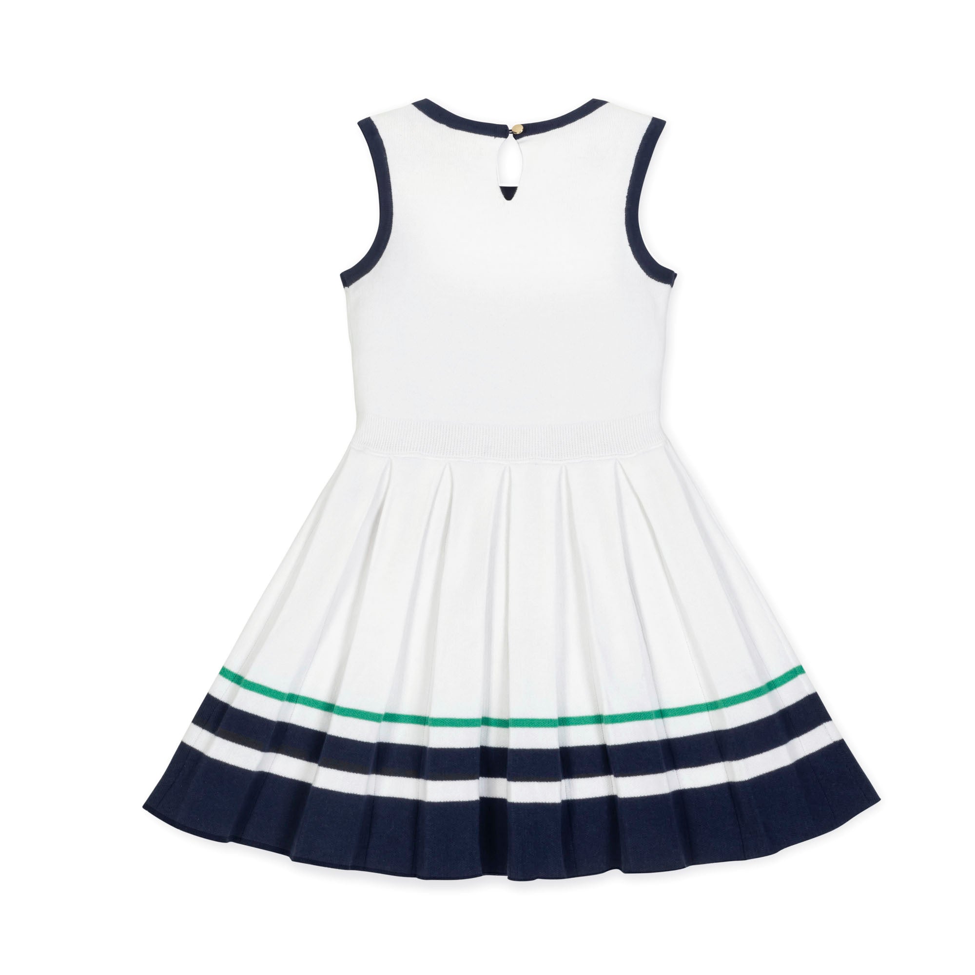 Organic Tennis Sweater Dress – Girls Classic Cotton Pleated Dress - Triniskies