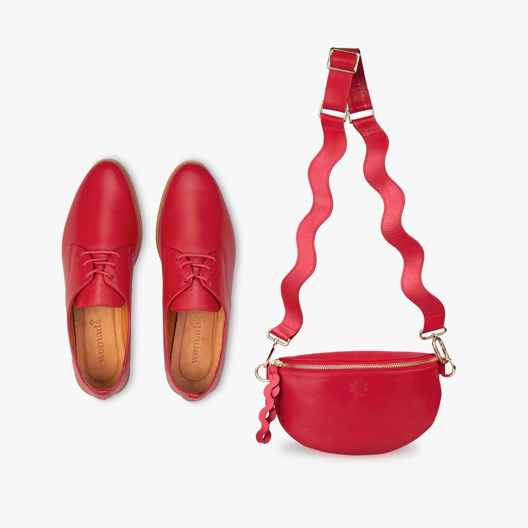 Oxford Shoes + Crossbody Bag Bundle - Women's Leather Set by Womads - Triniskies