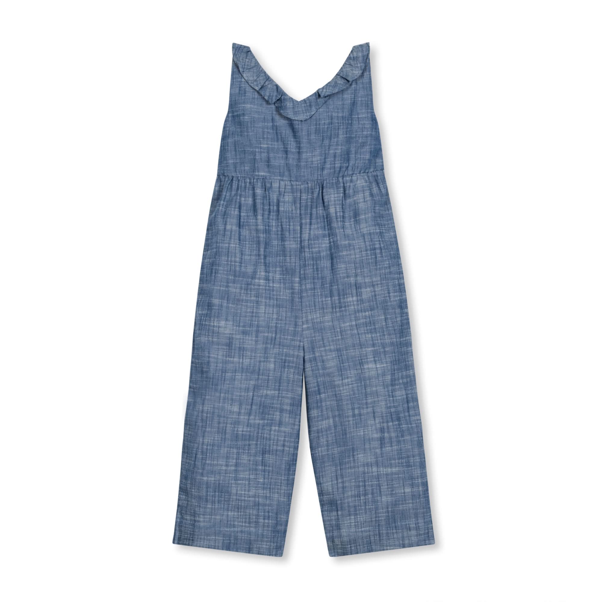 Ruffle Neck Organic Baby Jumpsuit | Hope & Henry Toddler One - Piece - Triniskies