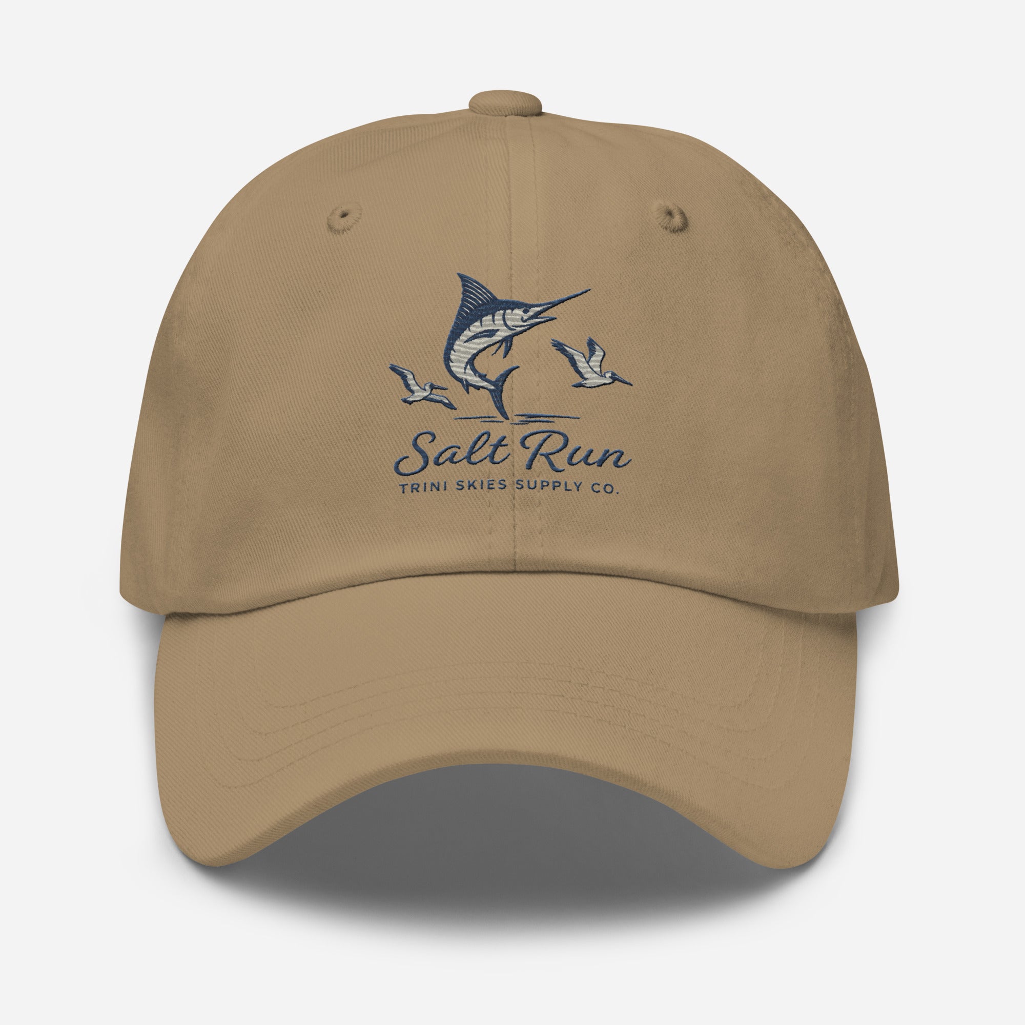 Salt Run Dad Hat Showdown Edition Offshore Marlin & Pelican Embroidered Hat Trini Skies Supply Co. - Triniskies