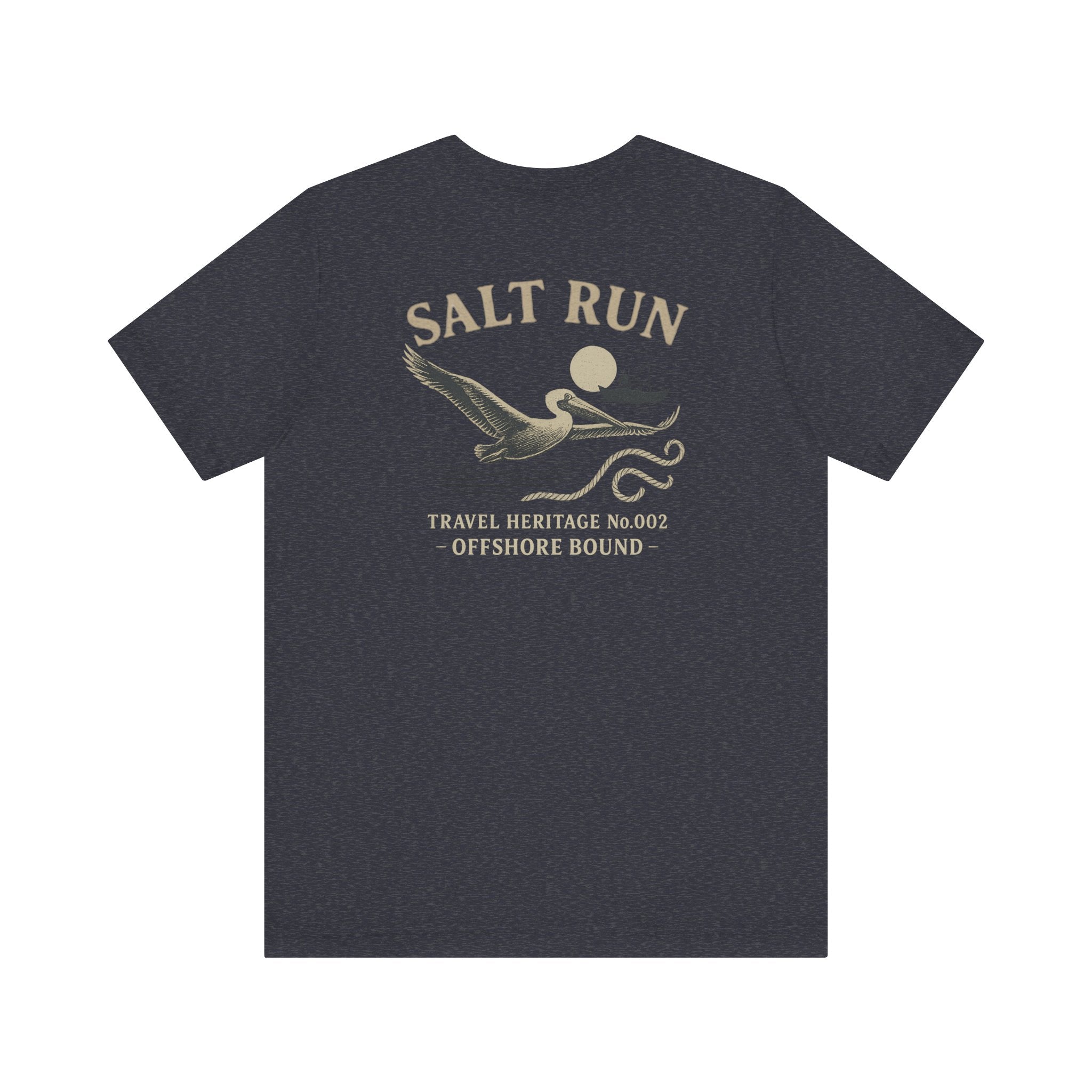 Salt Run Offshore Fishing Shirt Vintage Pelican Graphic Tee Trini Skies Travel Heritage Series - Triniskies