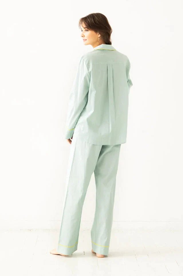 SALUA Classic Cotton Pajama Set – Women’s Lightweight Woven Pajamas, Ethically Made in Colombia - Triniskies