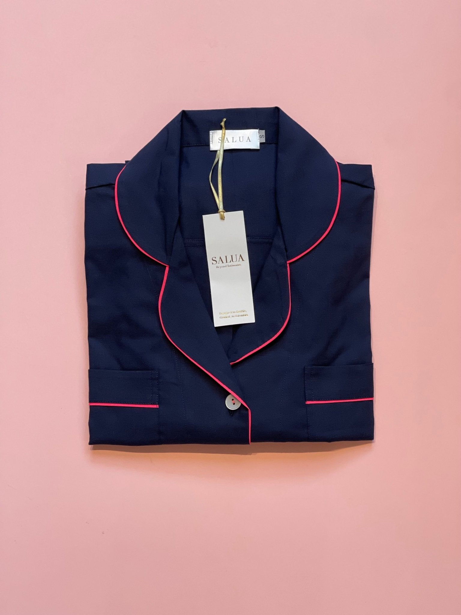 SALUA Classic Cotton Pajama Set – Women’s Lightweight Woven Pajamas, Ethically Made in Colombia - Triniskies