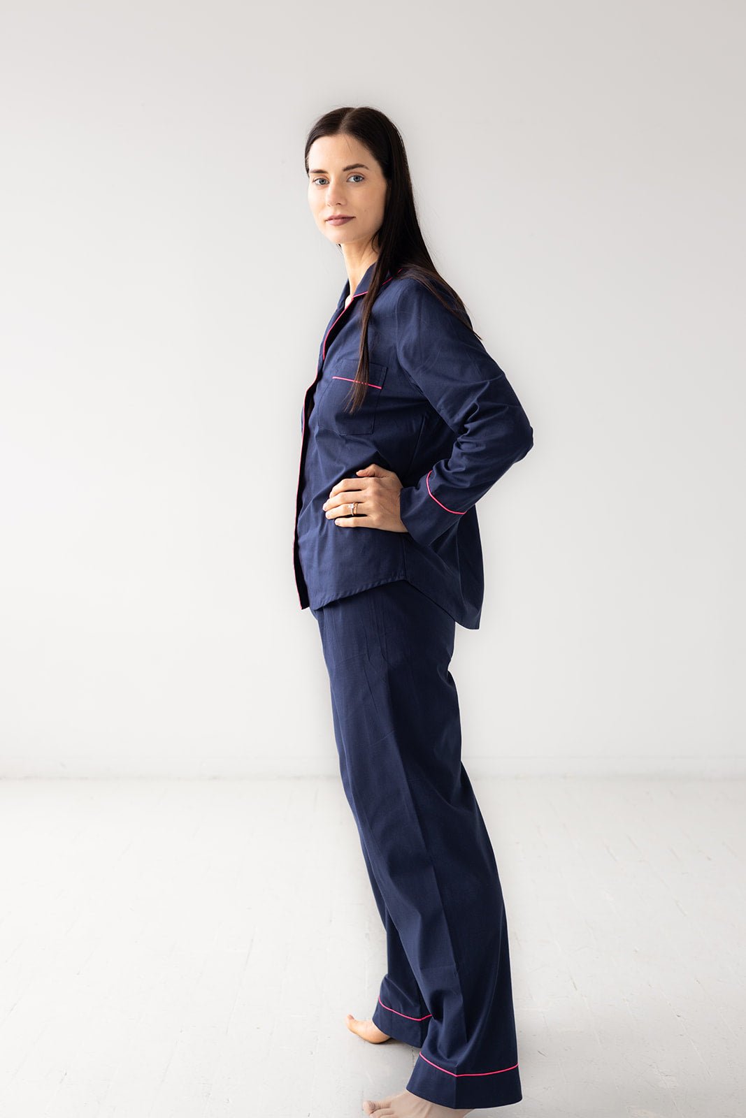 SALUA Classic Cotton Pajama Set – Women’s Lightweight Woven Pajamas, Ethically Made in Colombia - Triniskies