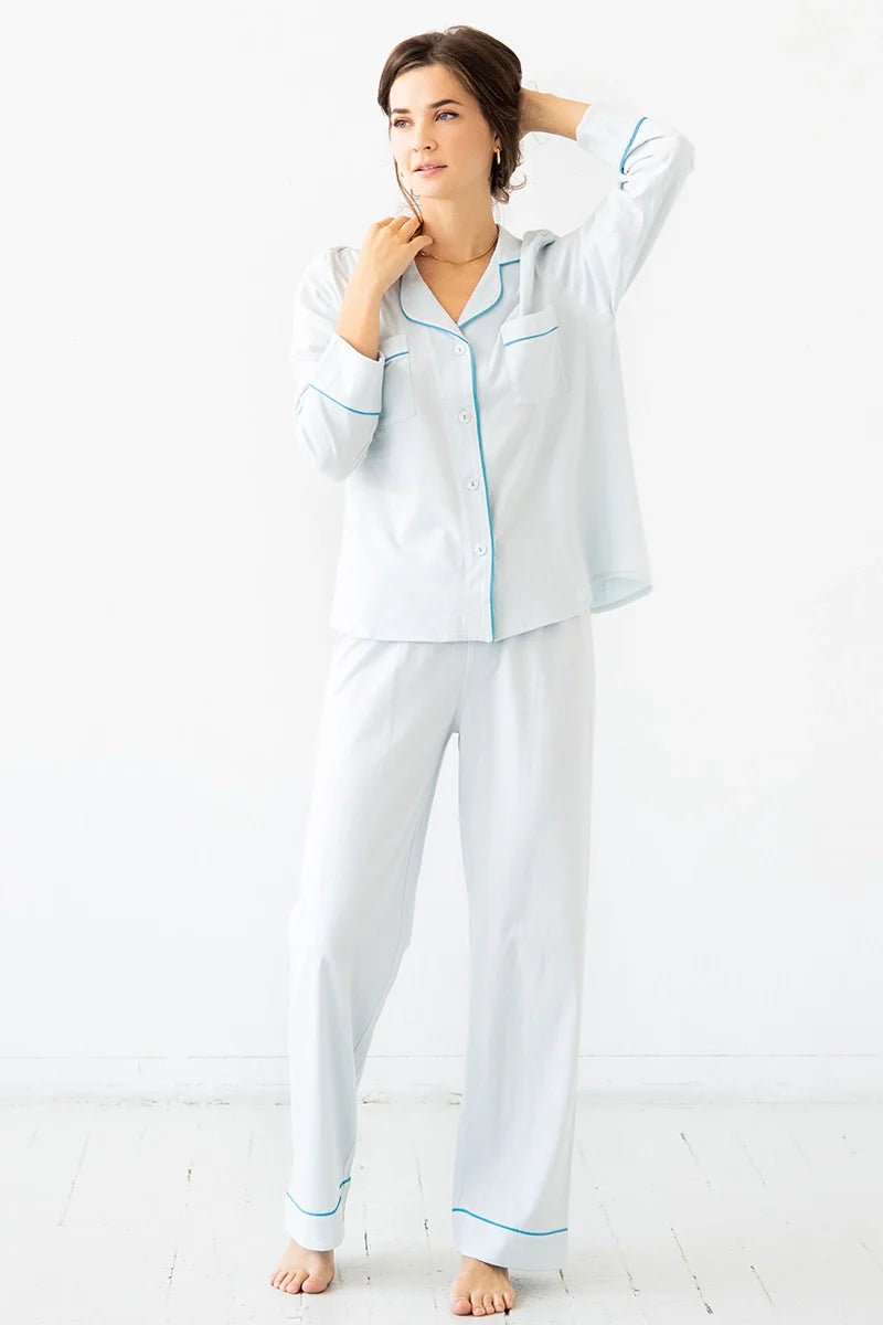 SALUA Classic Luxury Pajama Set – Brushed Pima Cotton - Triniskies