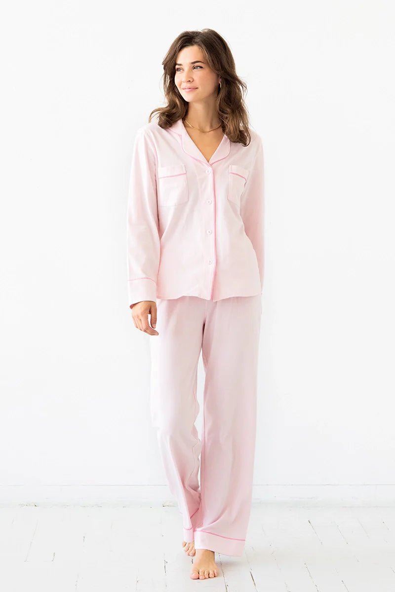 SALUA Classic Luxury Pajama Set – Brushed Pima Cotton - Triniskies