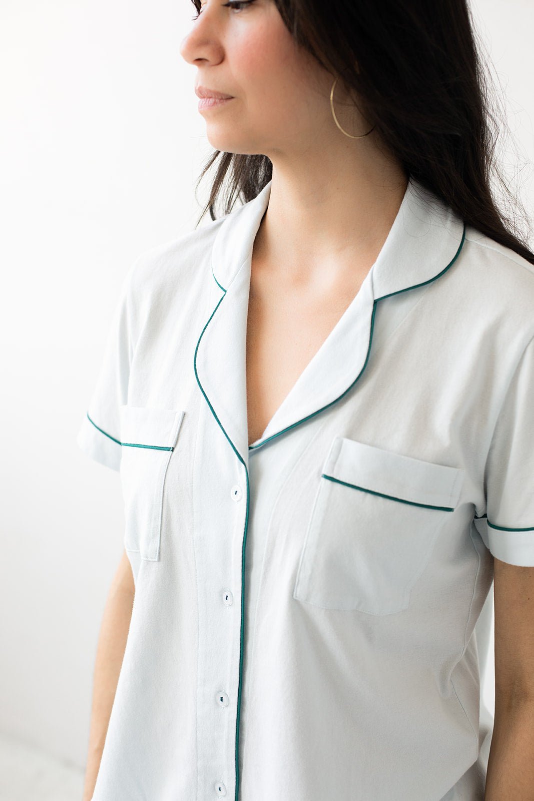 SALUA Classic Luxury Shorties Pajamas | Brushed Pima Cotton | Women’s Sleep Set - Triniskies