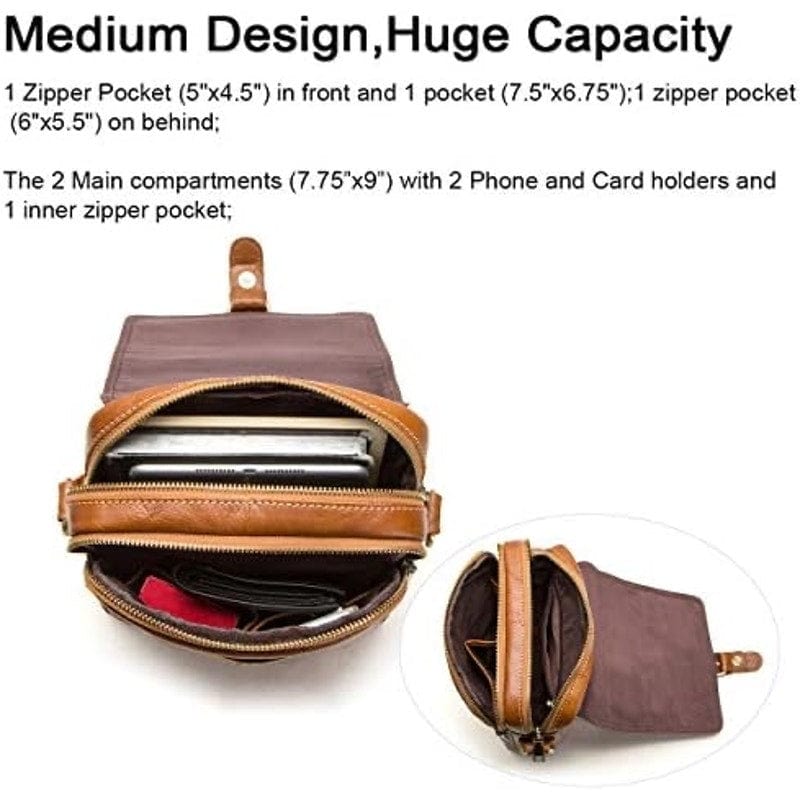 Stylish Contacts Genuine Leather Messenger Bag Perfect for Everyday Adventures! - Triniskies