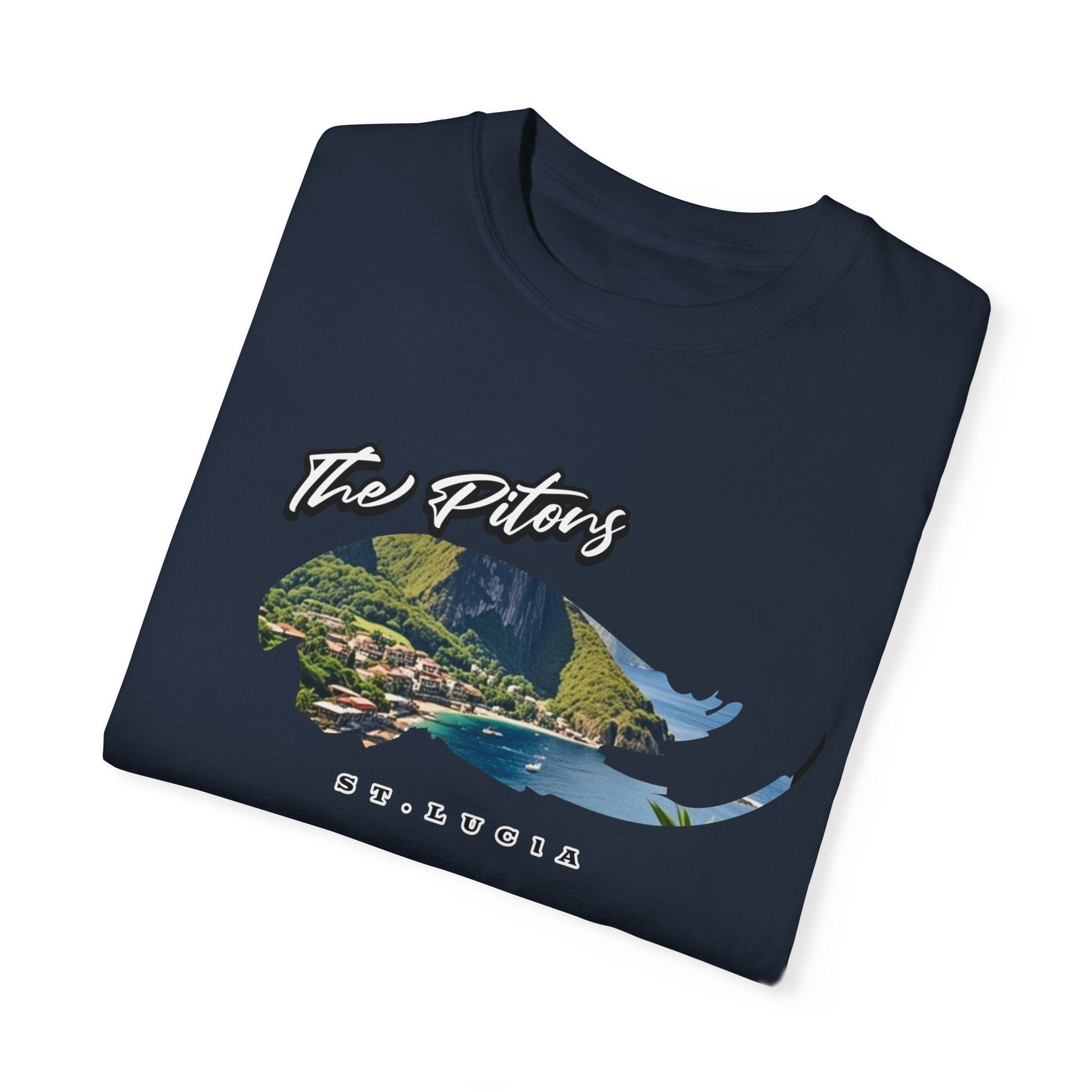 The Pitons, St. Lucia T-Shirt Comfortable Casual Travel Outdoor Adventure Shirt - Triniskies