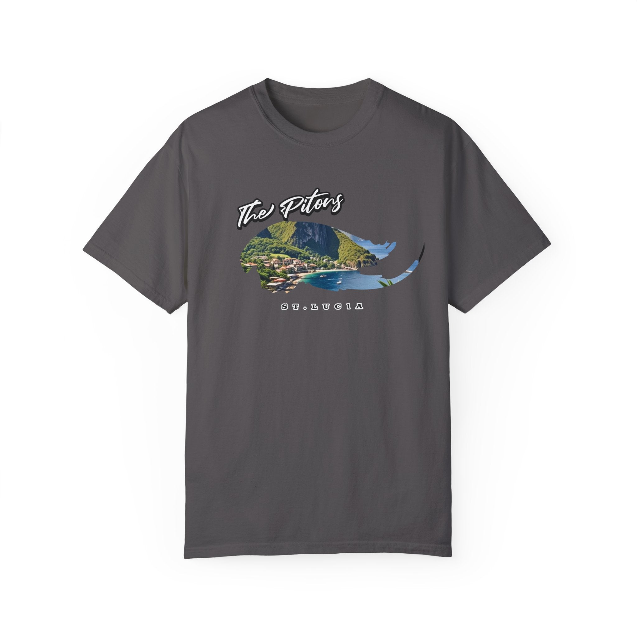 The Pitons, St. Lucia T-Shirt Comfortable Casual Travel Outdoor Adventure Shirt - Triniskies