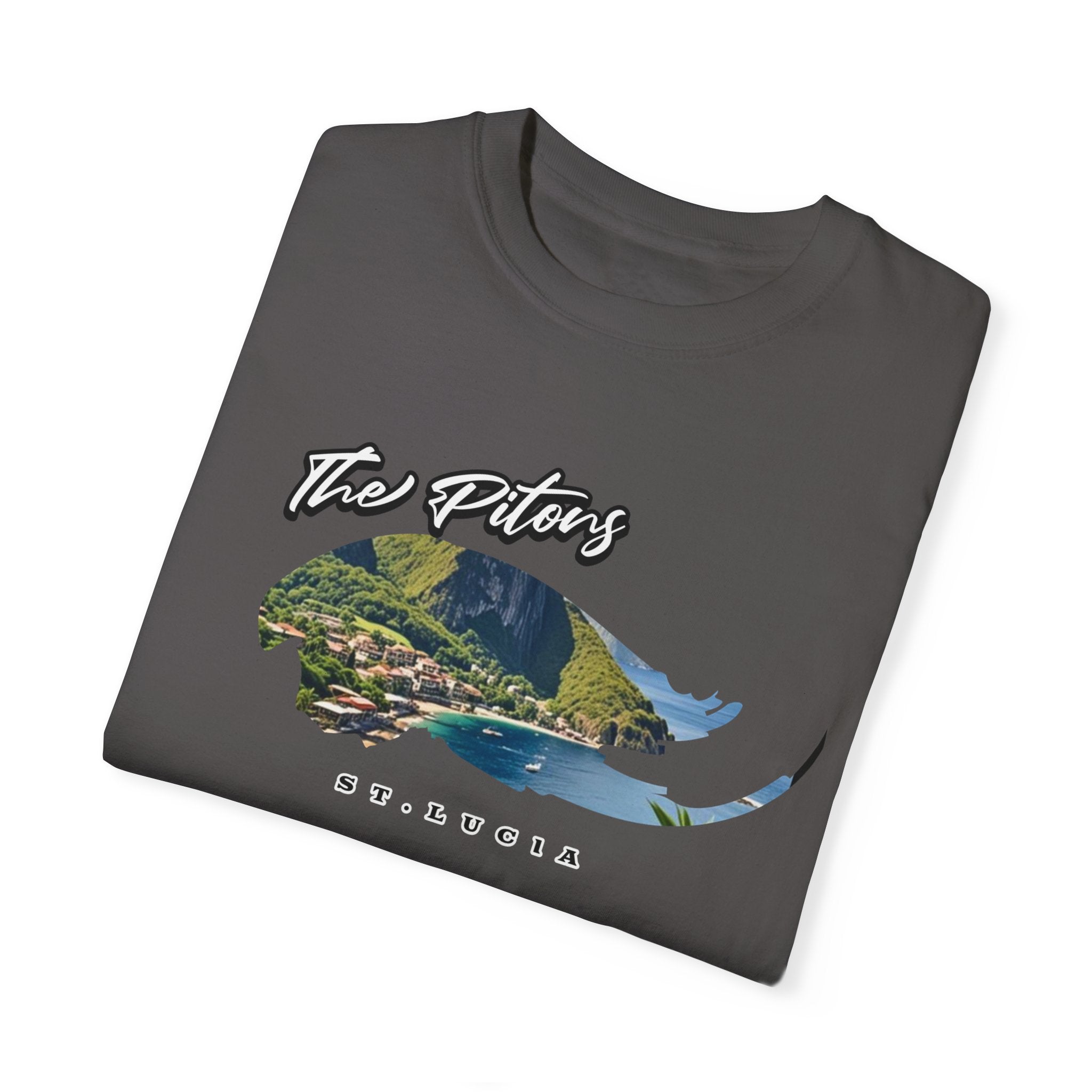 The Pitons, St. Lucia T-Shirt Comfortable Casual Travel Outdoor Adventure Shirt - Triniskies
