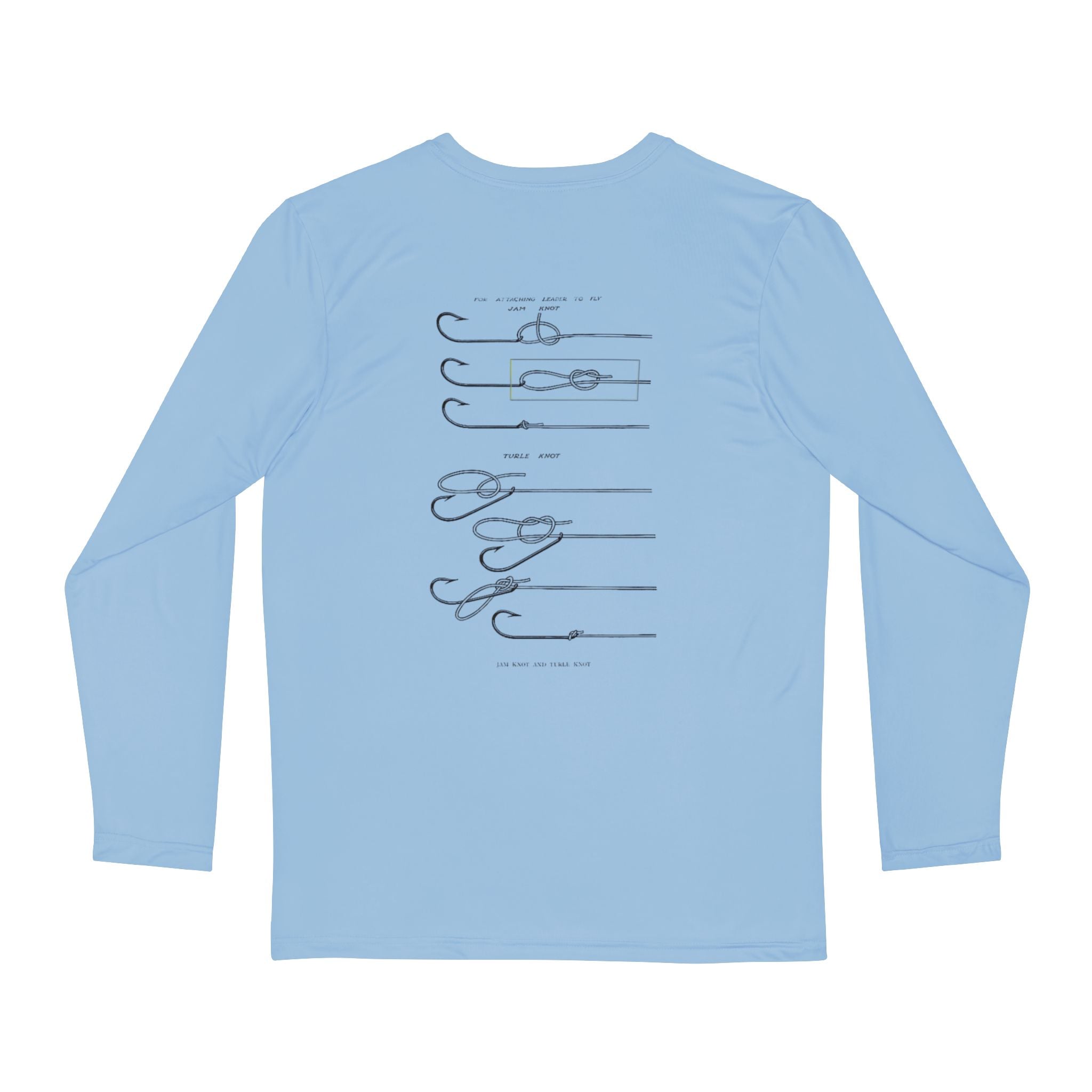 Tied Right Performance Fishing Shirt - Vintage Fly Fishing Knots Long Sleeve Tee Perfect for Outdoor Adventures, Fishing Enthusiasts - Triniskies
