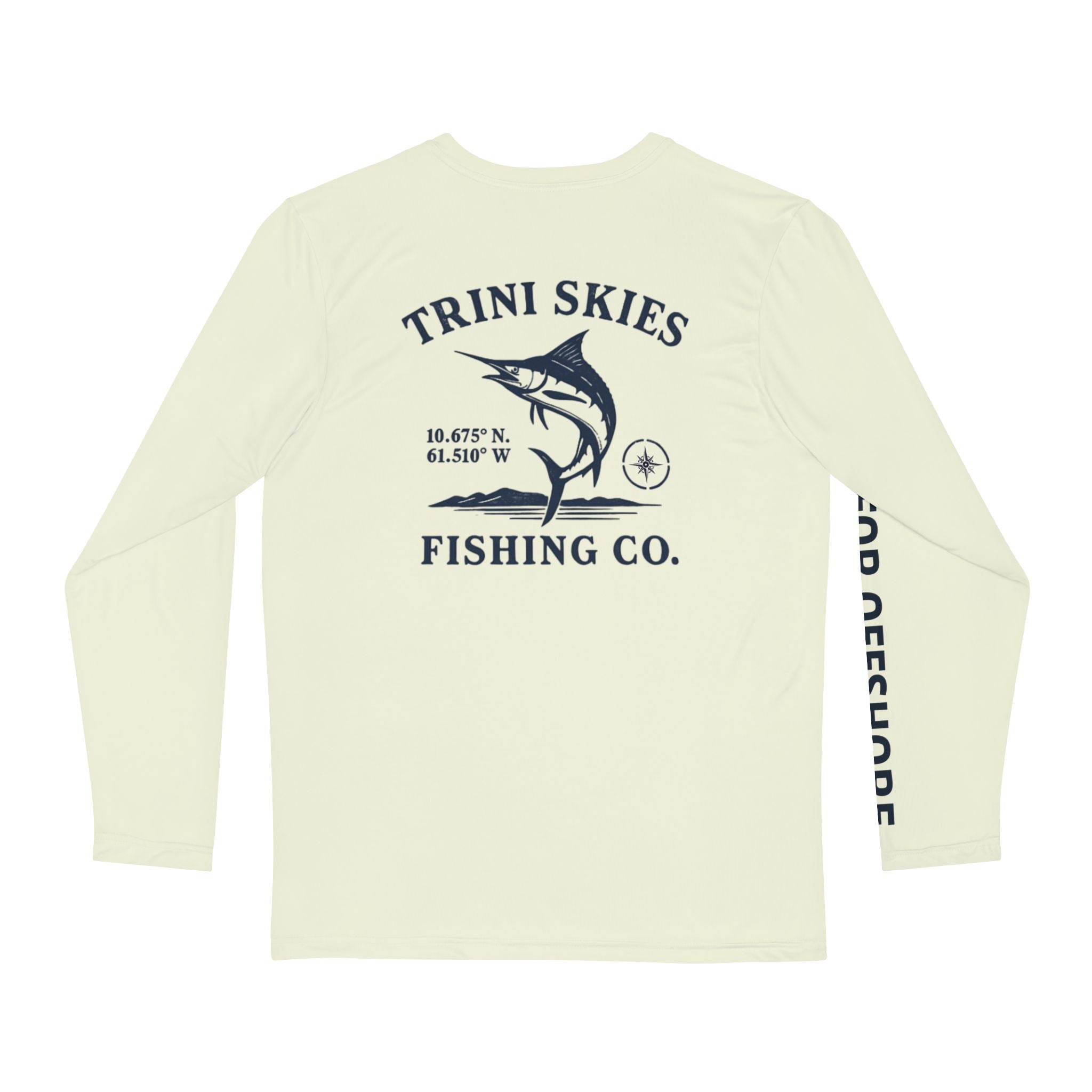 Trini Skies Fishing Co. Built for Offshore Long Sleeve Shirt Timeless Coastal Adventure Gear Performance Shirt UV Protection - Triniskies