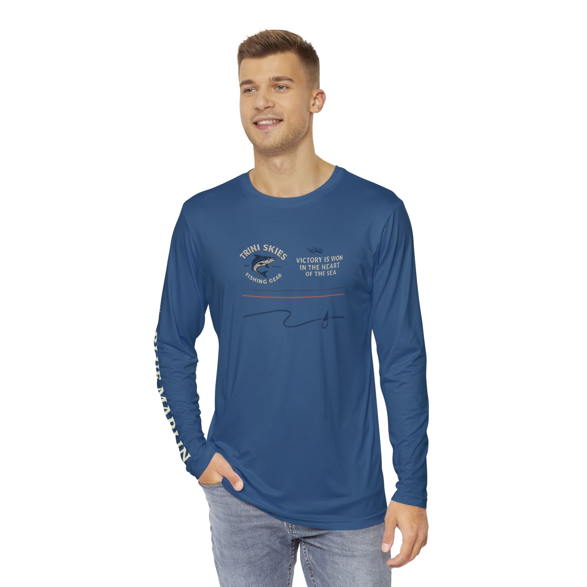 Trini Skies Fishing Shirt Fishing Long Sleeve Shirt Coastal Adventure Gear Performance Shirt UV Protection - Triniskies