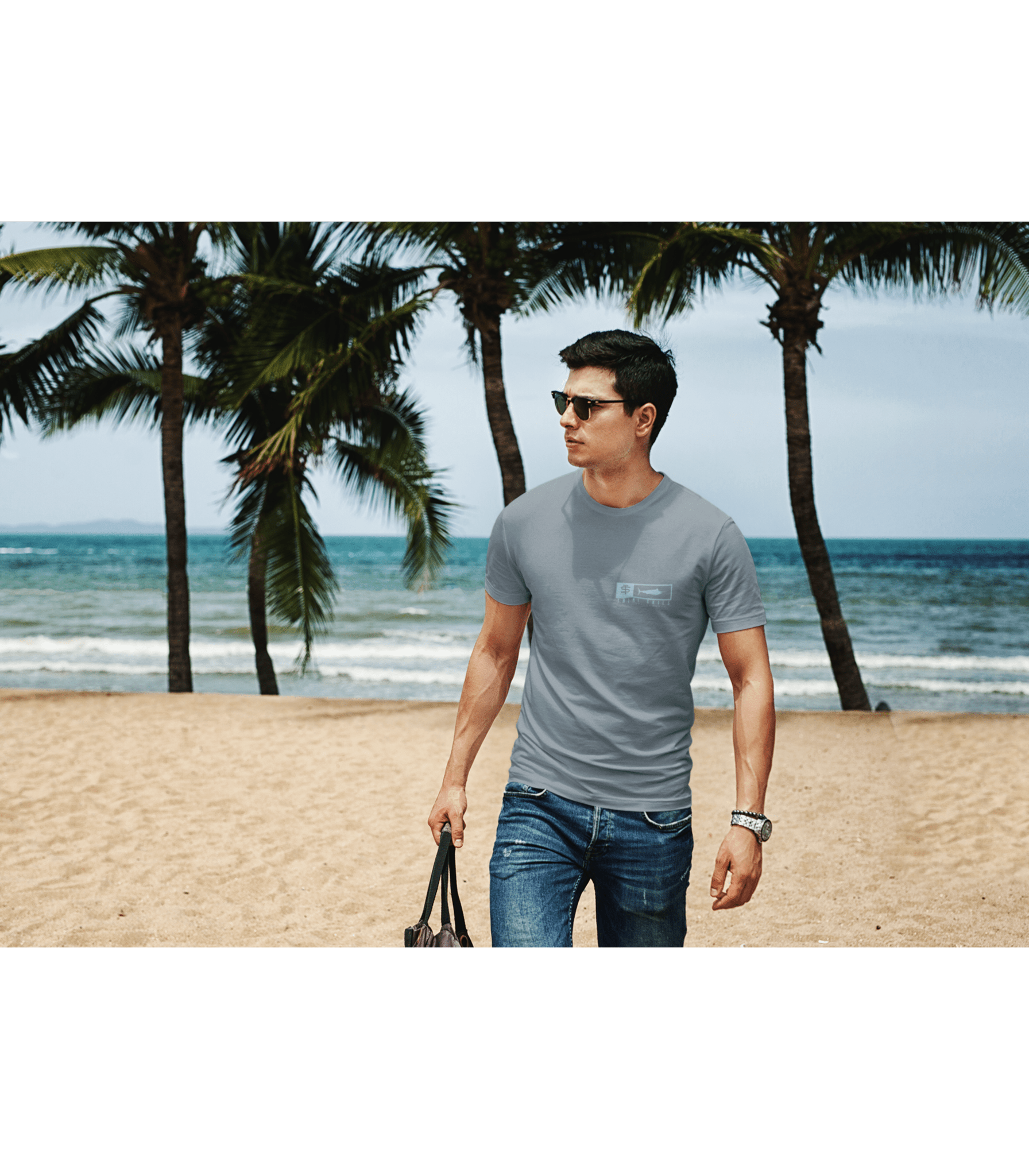 Trini Skies Performance Fishing T-Shirt Cotton Crewneck for All - Day Comfort - Triniskies