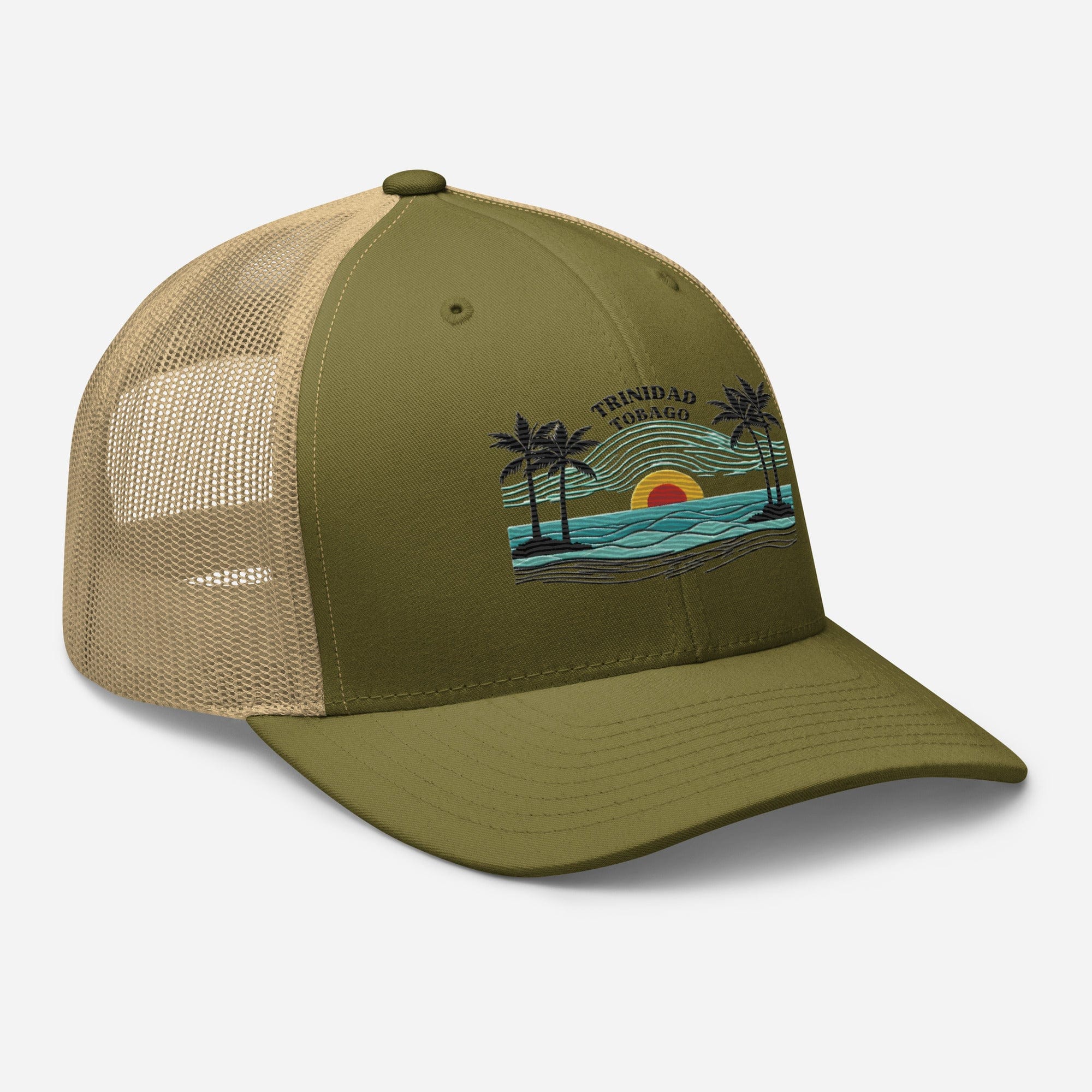 Trinidad and Tobago Island Paradise Trucker Cap – Stylish Mesh Back Hat Womens Hat Mens Hat - Triniskies