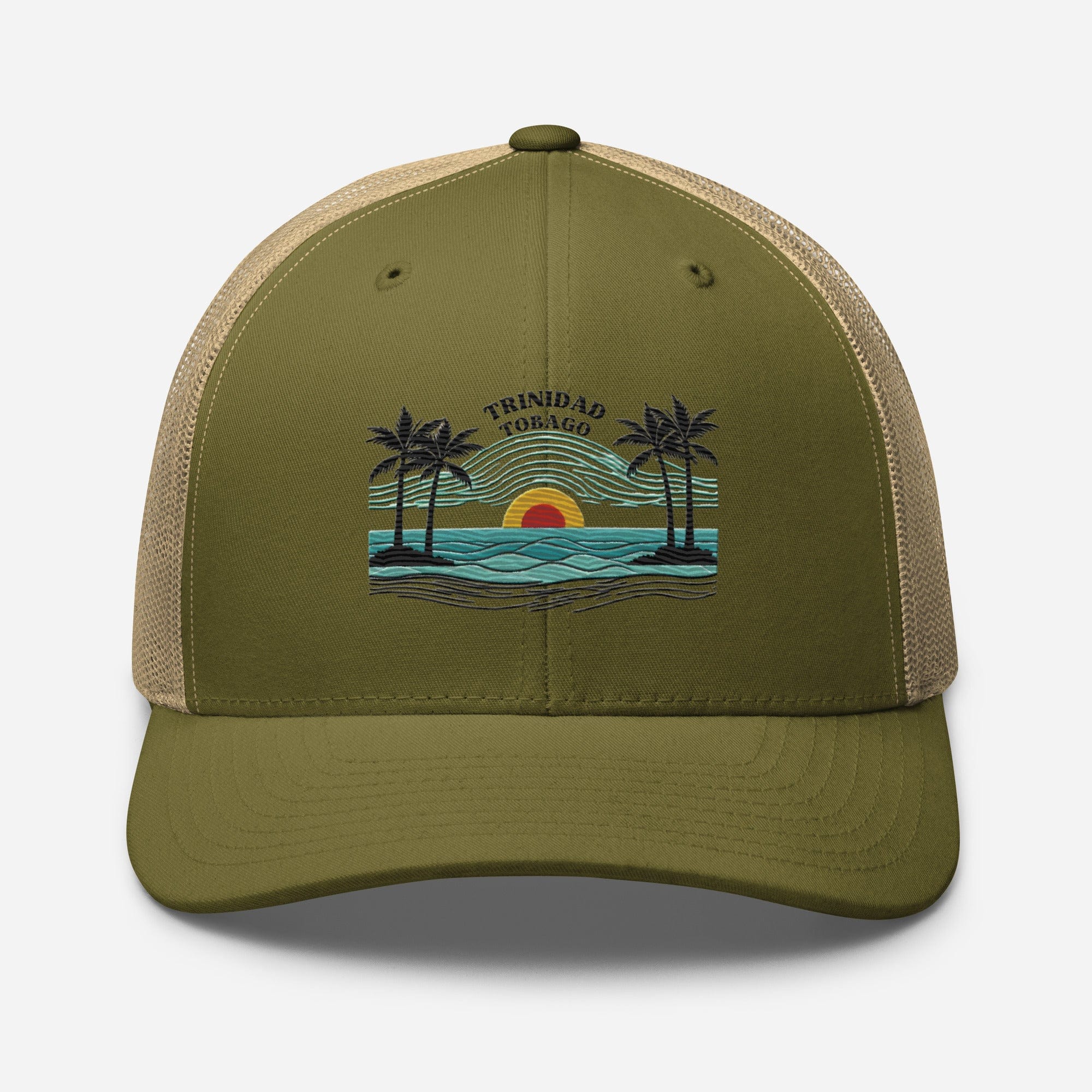 Trinidad and Tobago Island Paradise Trucker Cap – Stylish Mesh Back Hat Womens Hat Mens Hat - Triniskies
