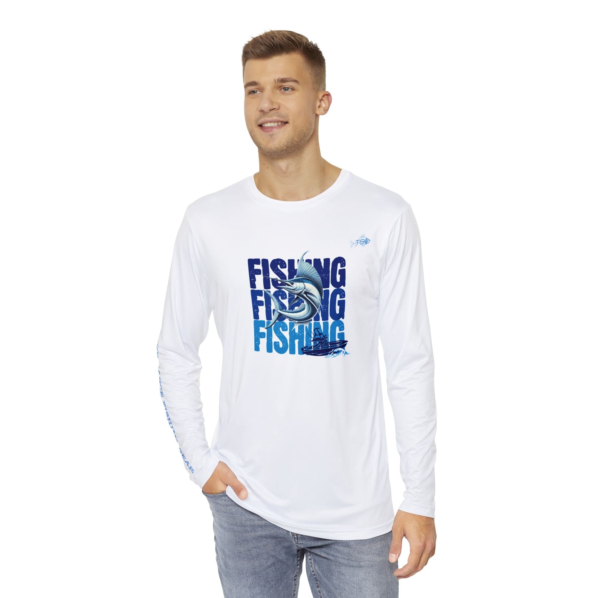 TS Sport Fishing Unisex Long Sleeve Performance Shirt, 100% Polyester, Moisture - Wicking Activewear. - Triniskies