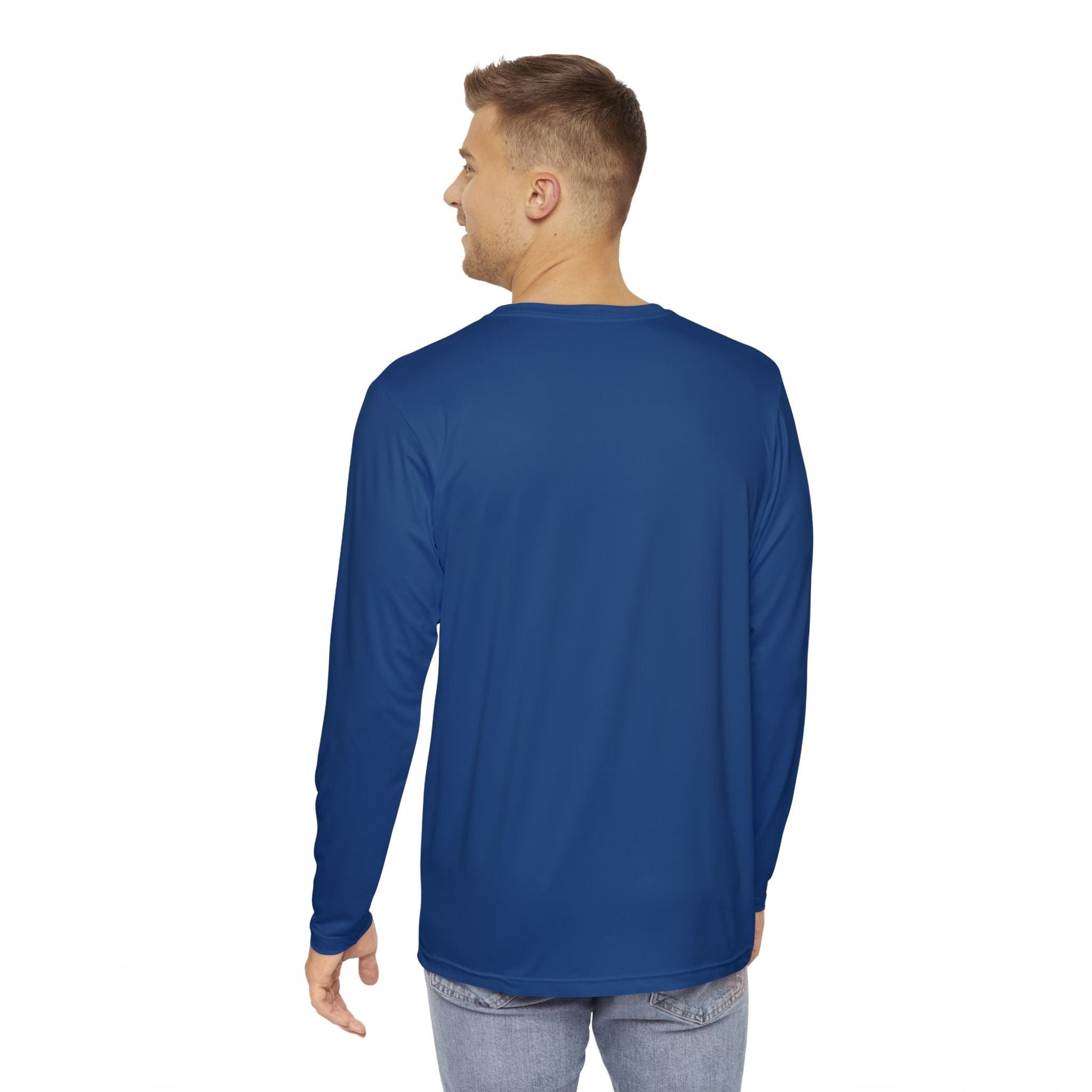 TS Sport Fishing Unisex Long Sleeve Performance Shirt, 100% Polyester, Moisture - Wicking Activewear (BLUE) - Triniskies