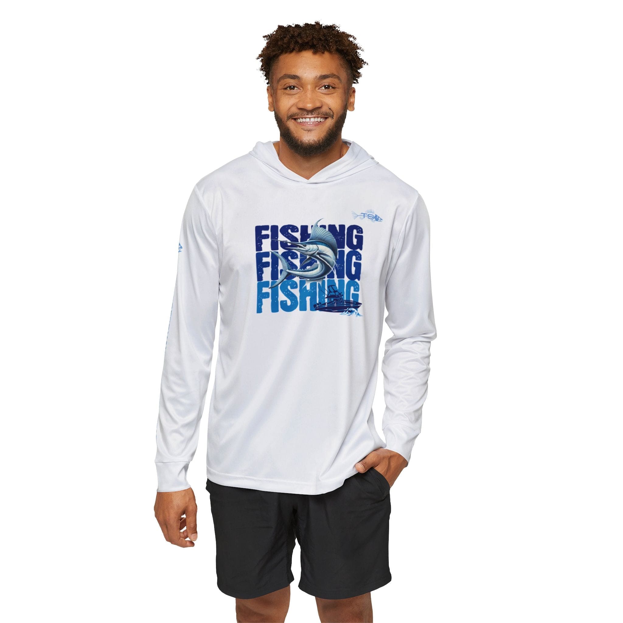 TS Sport Fishing Unisex Performance Hoodie, 100% Polyester, Moisture - Wicking Activewear. - Triniskies