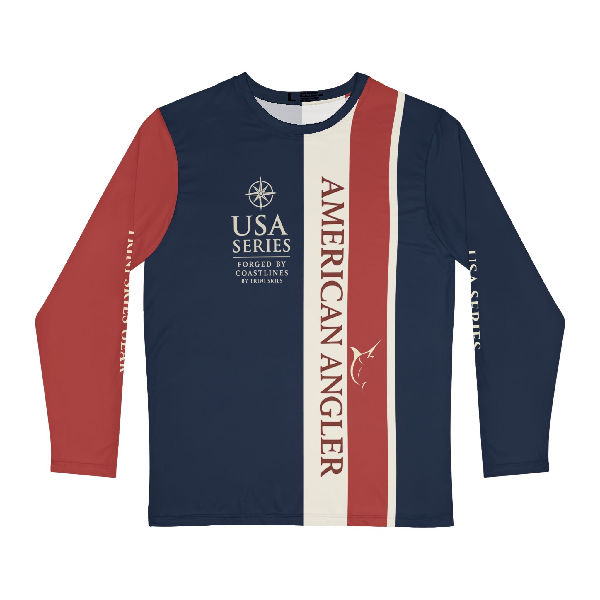 USA Series Long Sleeve Fishing Shirt - Perfect for Anglers, Coastal Vibes, Outdoor Activities, Trini Skies Gear USA Fishing Gift - Triniskies