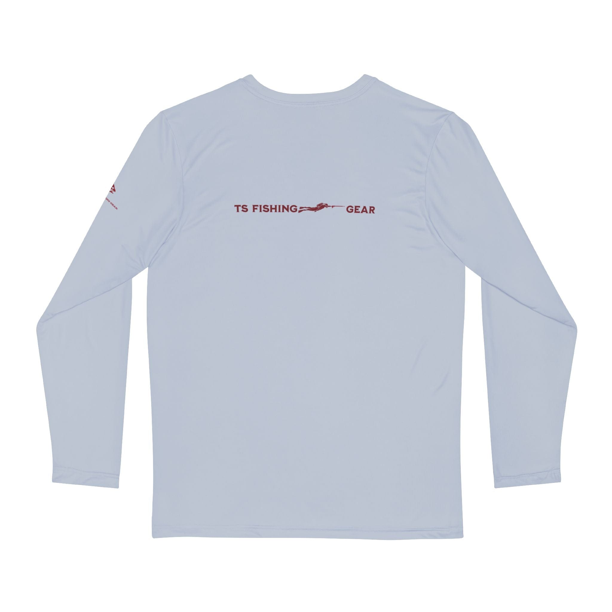 USA Sportfishing Patriotic Unisex Long Sleeve Performance Shirt, 100% Polyester, Quick - Dry Activewear. (GREY) - Triniskies