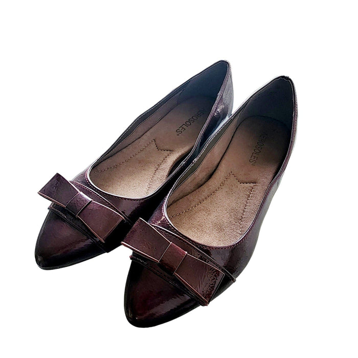 Aerosoles Women's Dress Flats - Maroon, US Size 9.5, Comfortable & Stylish