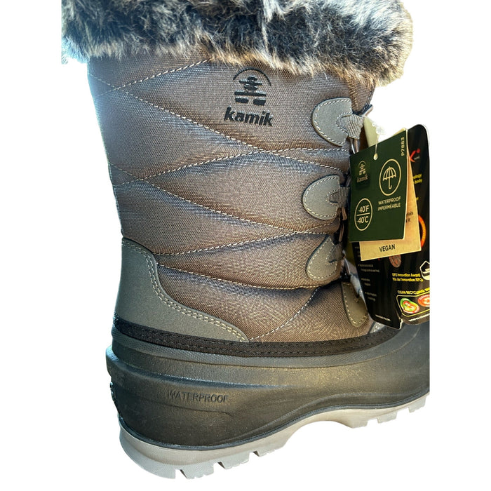 Kamik MOMENTUM 3 Women’s Charcoal Winter Boots Sz 9 - Ultimate Winter Comfort