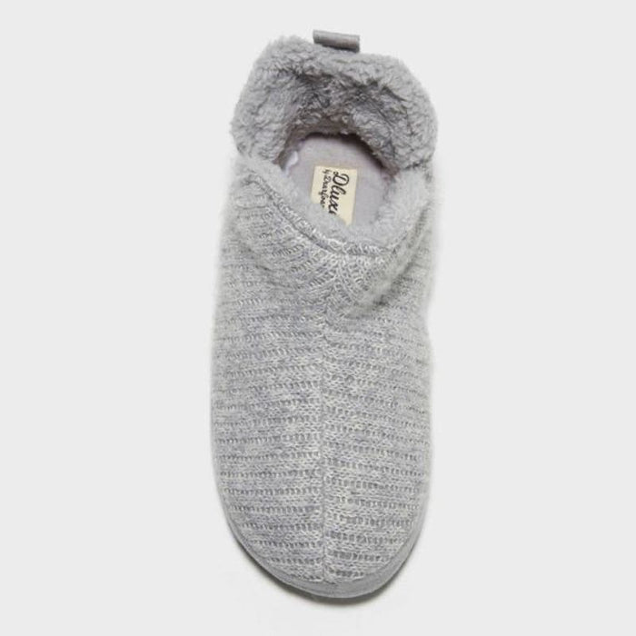 "dluxe by Dearfoams Women's Knit Bootie Slippers XL (11-12) - Ultimate Comfort, Style, and Versatility"