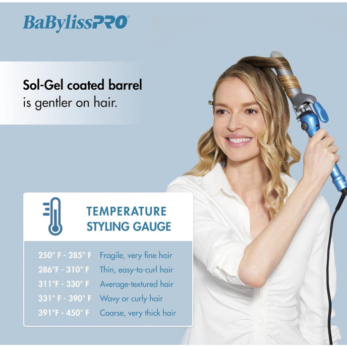 BaBylissPRO 1 1/2" Nano Titanium Spring Curling Iron Loose Waves & Textured Curl