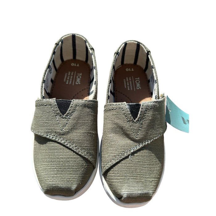 TOMS Unisex Tiny Alpargata Espadrilles – Size 10 T, Eco-Friendly Kids' Loafers