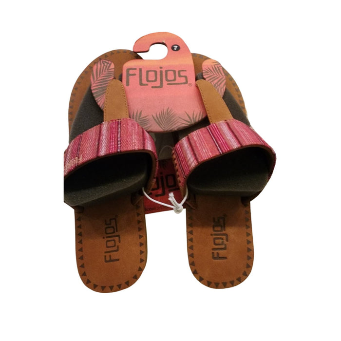 "Flojos Grace Women's Tribal Print Sandals, Red, Size 7"