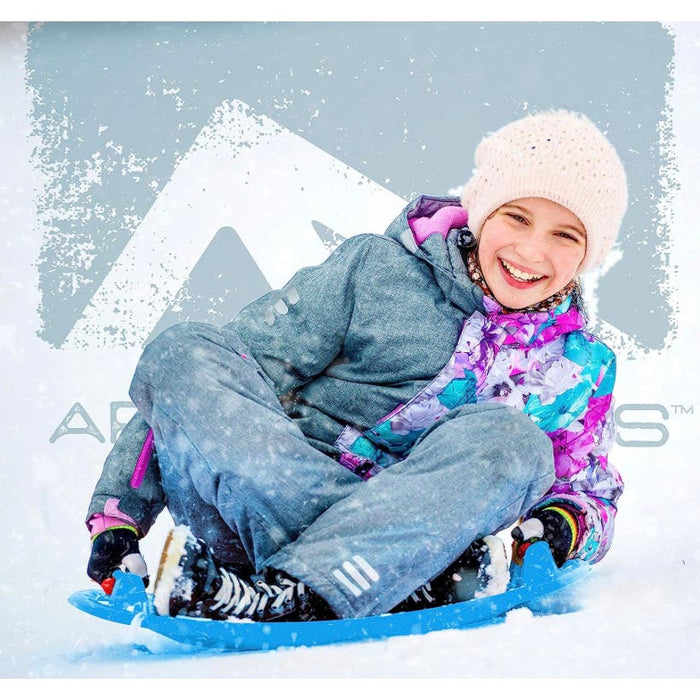 Franklin Sports Kids Toboggan Sled Arctic Trails Snow Saucer Winter Fun MSRP $44
