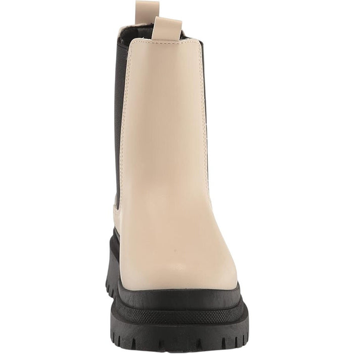 Yoki Women's Ankle Rain Boots Size 7 Cream with Black Accents Water-Resistant