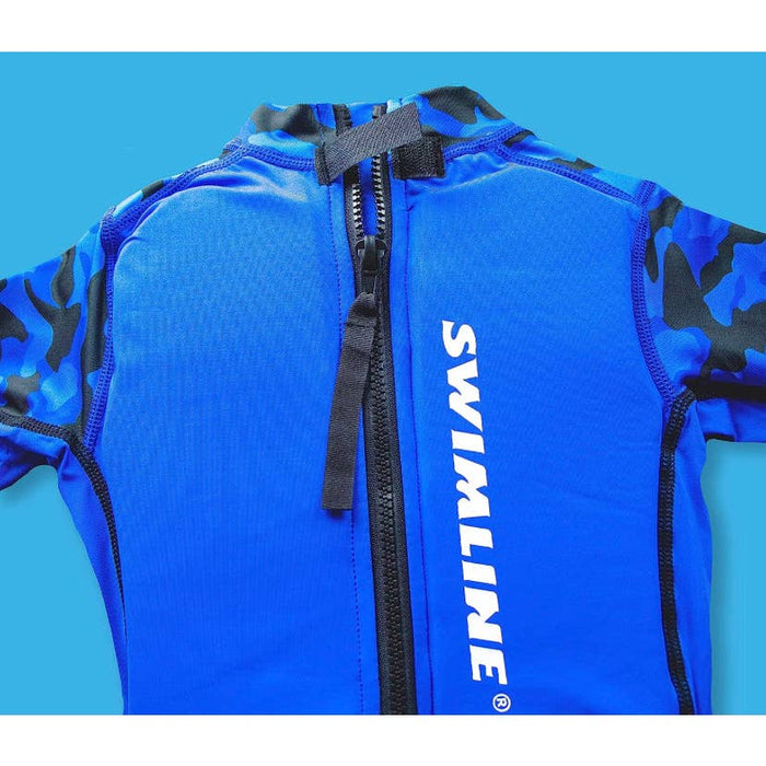 Swimline Lycra Floating Swim Trainer Suit, Boys Blue Large
