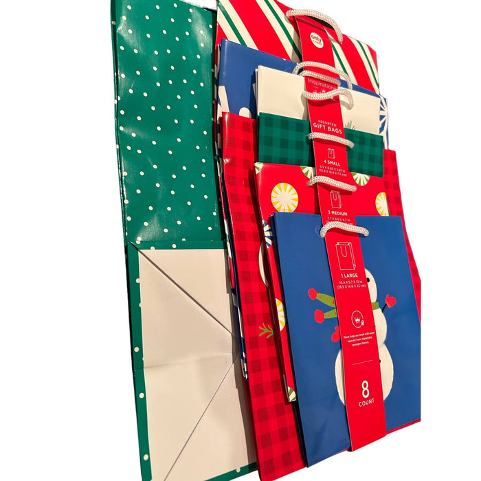 2Sets Hallmark Christmas Gift Bags Assorted Sizes 16 total