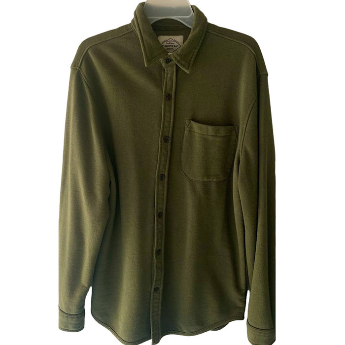 St. John’s Burnt Olive Green Men’s Long Sleeve Button-Up Shirt * Size M men421