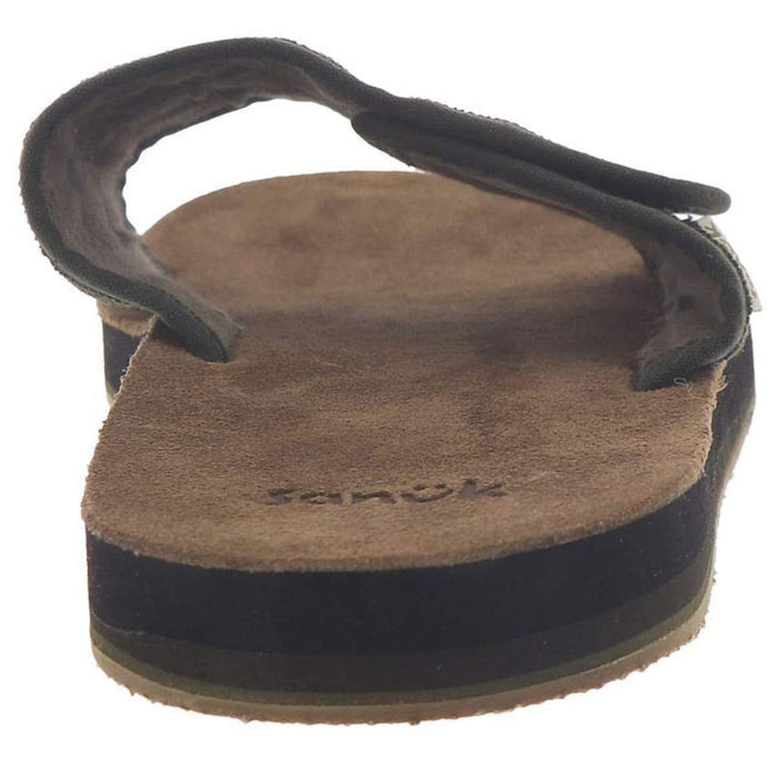 "Sanuk Men's Bixby Camo Hemp Slide Sandal - Sustainable Style and Supreme Comfort, Size 7"