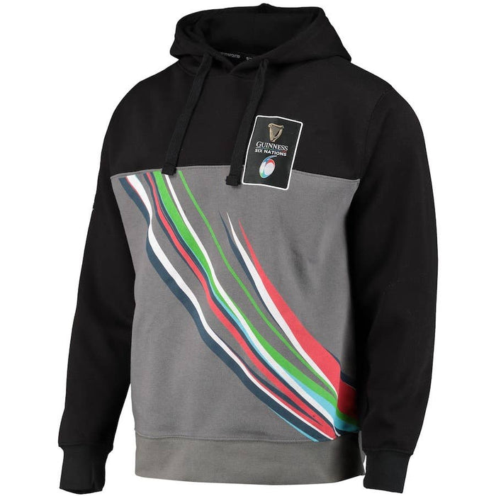 Guinness Six Nations Patch Hoodie - Grey/Multi size X-LARGE men’s 156