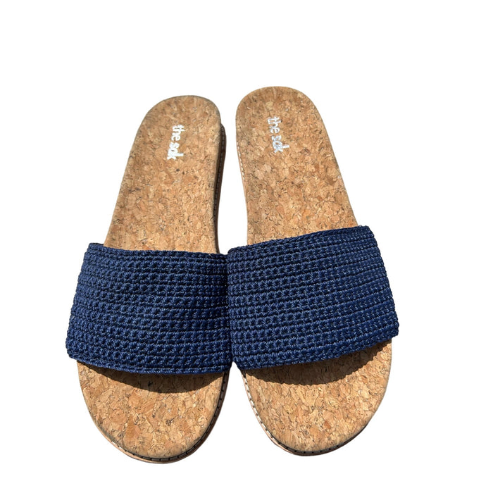 THE SAK Women's Mendocino Crochet Slide Sandals: Eco-Friendly Comfort, SZ 10