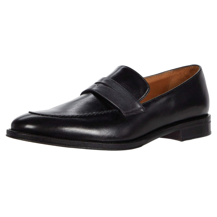 Bruno Magli Arezzo Black Leather Penny Loafer, Size 11 – Italian Calf Leather