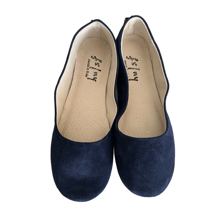 French Sole Sloop Sandals for Women - Navy Suede - Elegant & Comfortable