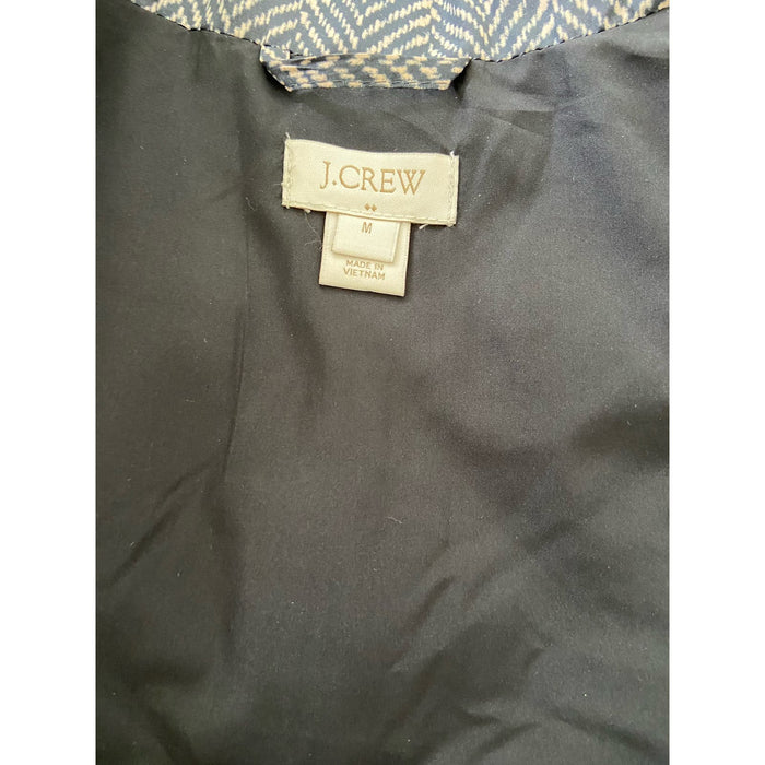 J.CREW Stylish Puffer Vest - Women's Size M - Beige and Black Jcrew WC43