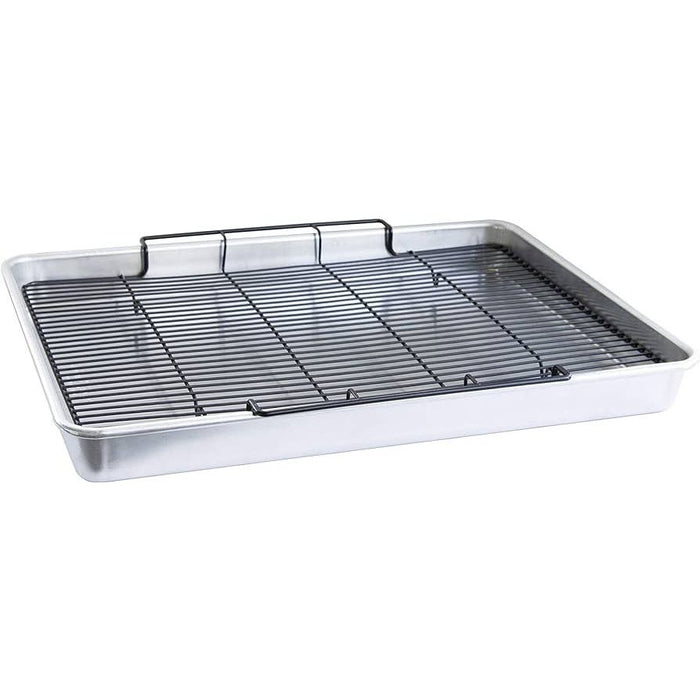 Nordic Ware Extra Large Oven Crisping Baking Tray, with Rack, Silver Home