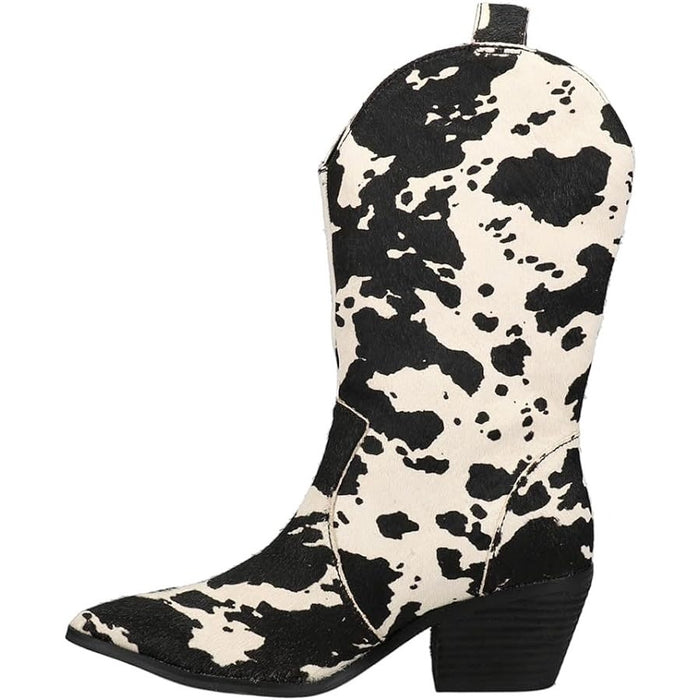 Dingo Women's Live a Leather Cow Printed Boots Sz 6.5 Western Boots Shoes