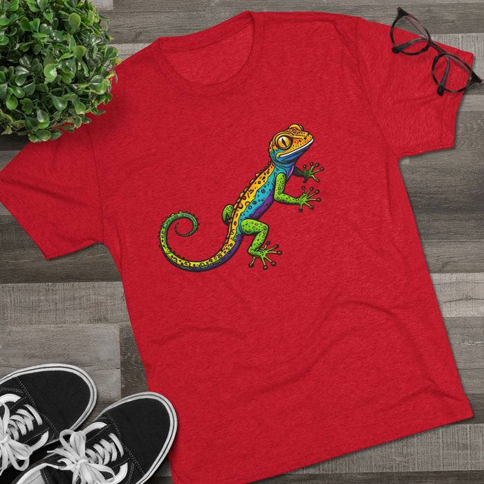 Gecko  Tri-Blend Premium  Unisex T-Shirt. Soft  Lightweight Quality and  Comfort