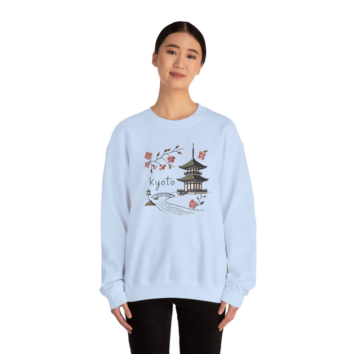 Beautiful Kyoto Heavy Blend Crewneck Sweatshirt Travel Destination Vacation Shirt Comfy and Cozy